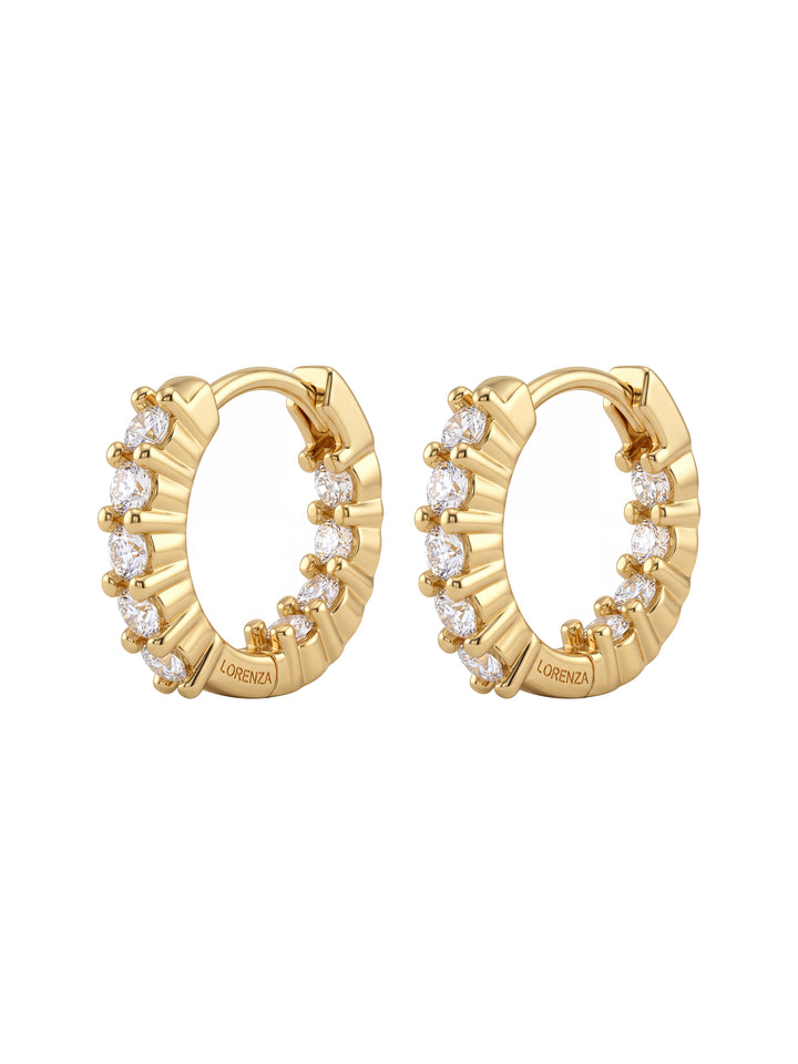 Par Arracada Con Zirconias Interiores 14 mm
