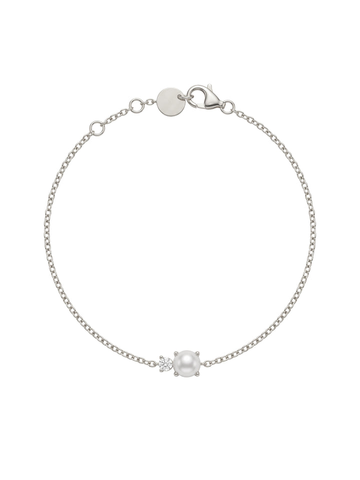 Pulsera Con Perla Y Zirconia