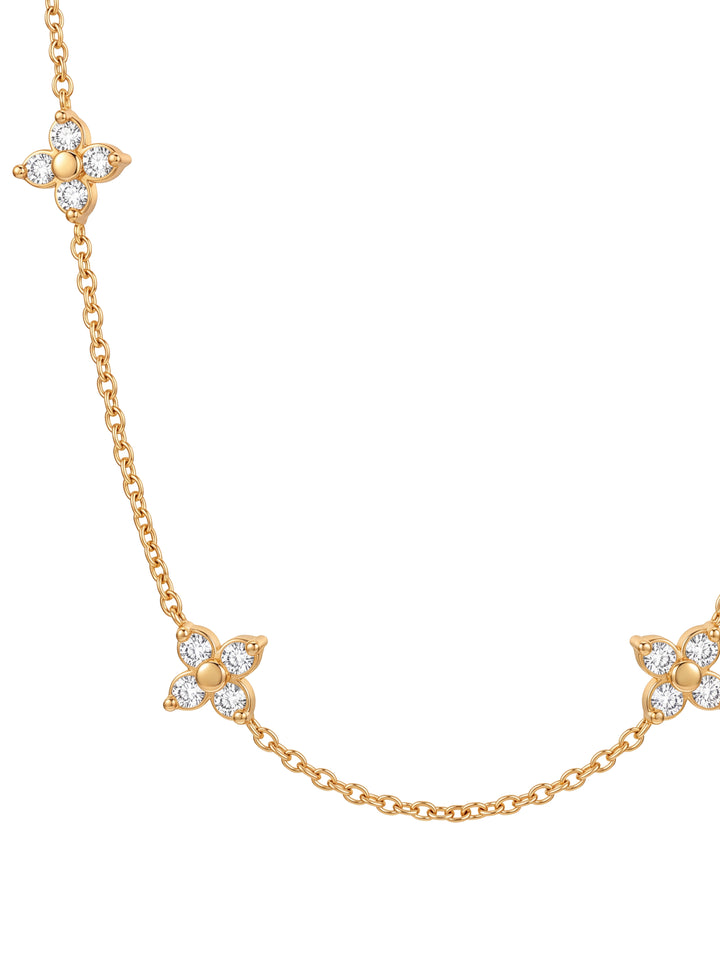 Collar Con Treboles Cuatro Hojas