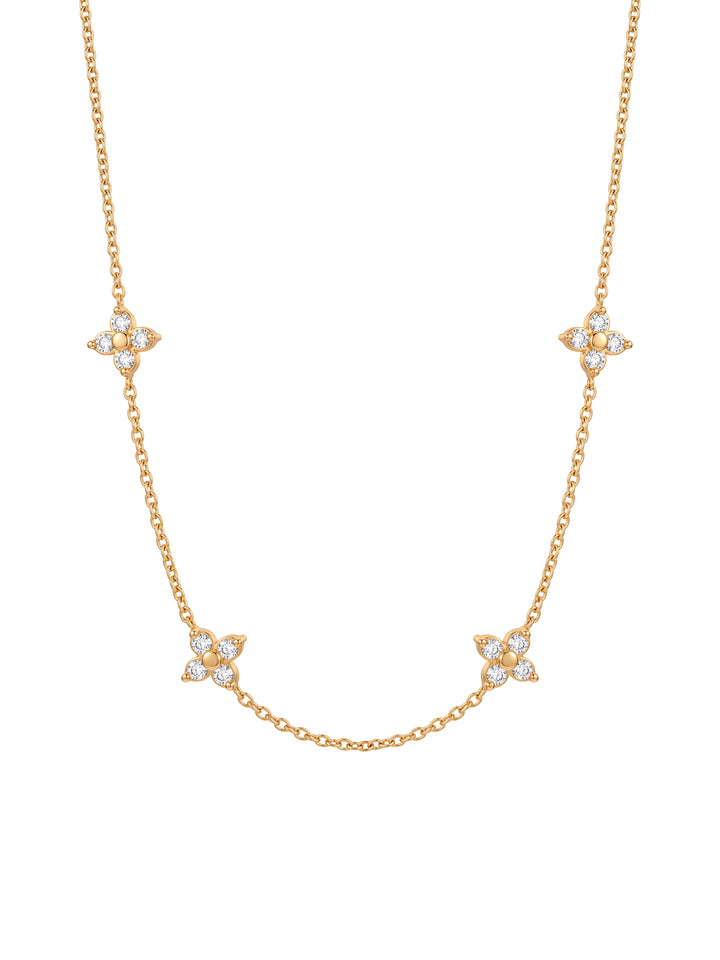 Collar Con Treboles Cuatro Hojas