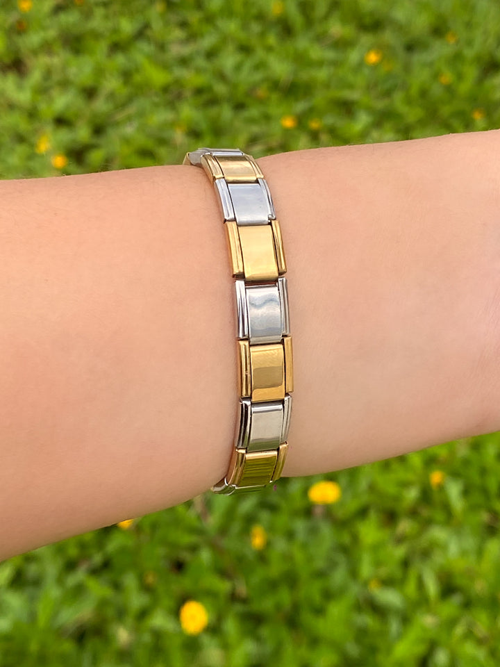 Pulsera Italiana Dorado y Plateado