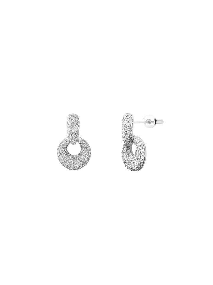 Par Arete Mini Circulo Colgante Zirconias