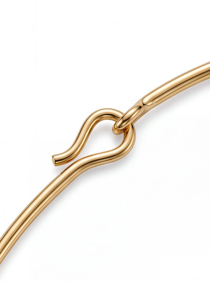 Choker Rigido Dije Zirconia Corazon