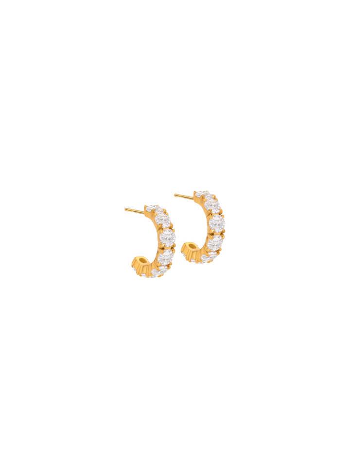 Par Semi Arracada Con Zirconia