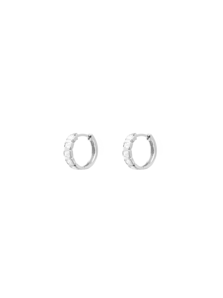 Par Arracada Corte Baguette 0.10 Ct Diamantes Lab Grown