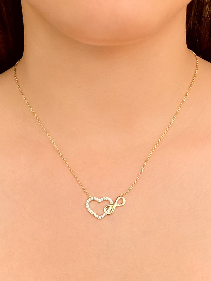 Collar Con Corazon e Infinito