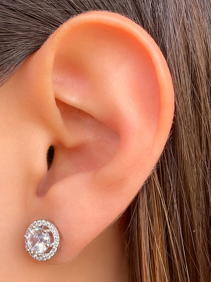 Par Arete Circulo Con Zirconias