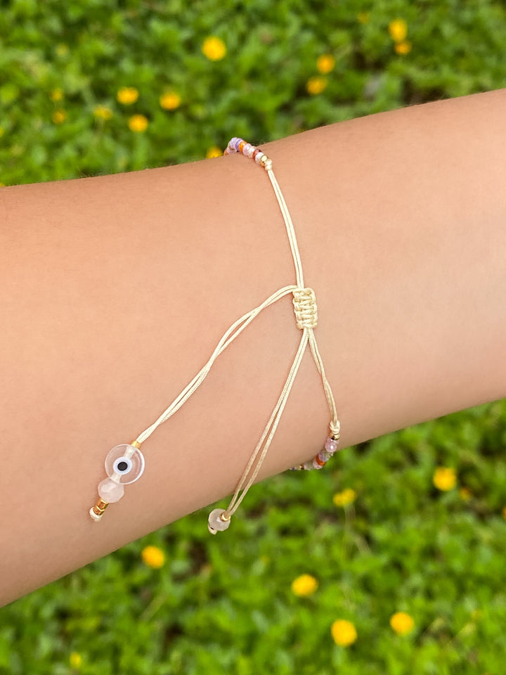 Pulsera Chaquiras Rainbow con San Benito