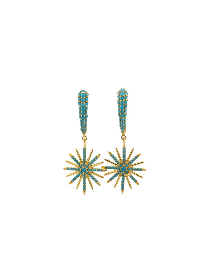 Par Arracada Colores Con Dije Estrella