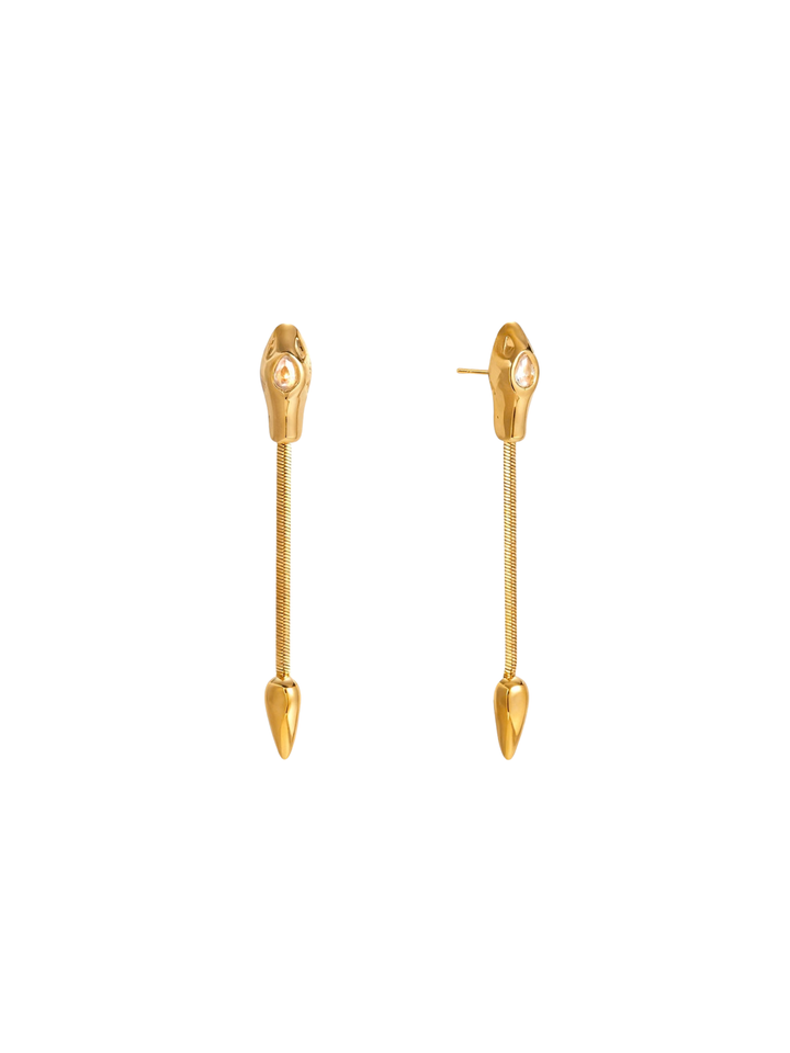 Par Arete Serpiente Con Tira