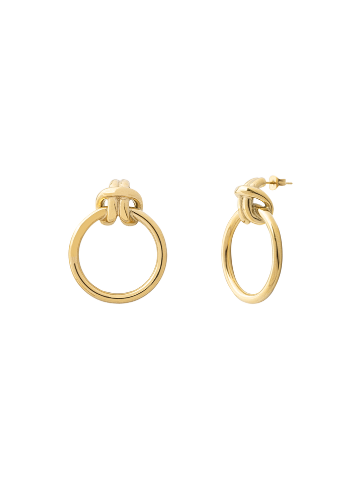 Par Arete Nudo Con Circulo