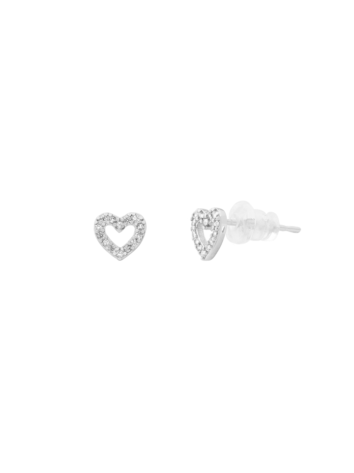 Par Arete Mini Corazon Zirconia