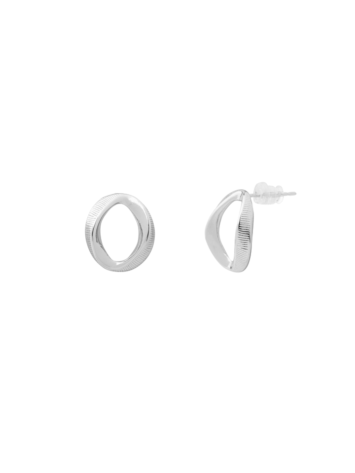 Par Arete Contorno Ovalado Irregular