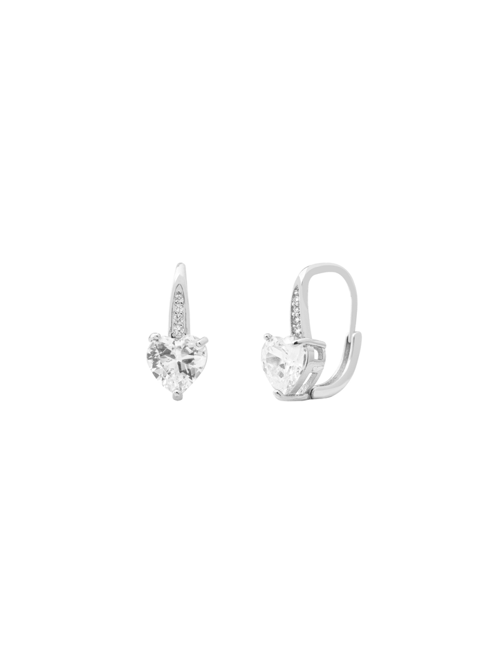 Par Arracada Con Zirconia Corazon