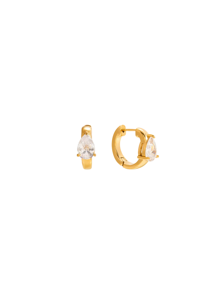 Par Arracada Con Zirconia Gota