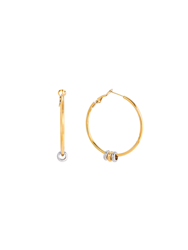 Par Arracada Con Aros Combinados