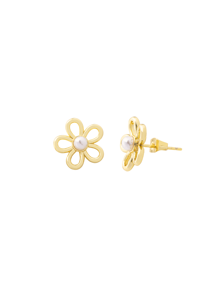 Par Arete Contorno Flor 5 Petalos