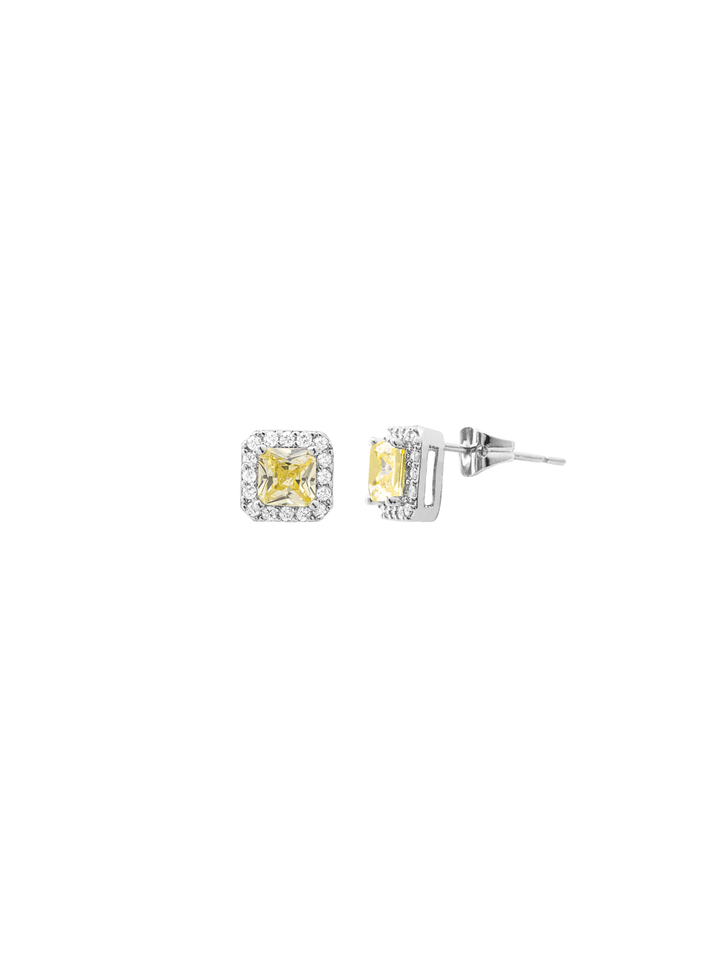 Par Arete Cuadrado Con Zirconias