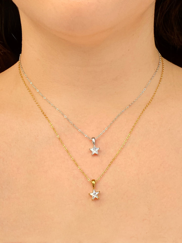 Collar Dije Estrella Con Zirconia