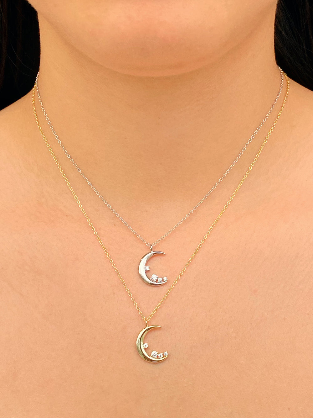 Collar Luna Con Zirconia