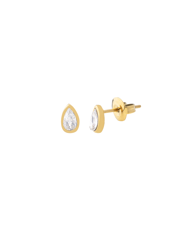 Par Arete Mini Gota Zirconia 6 mm