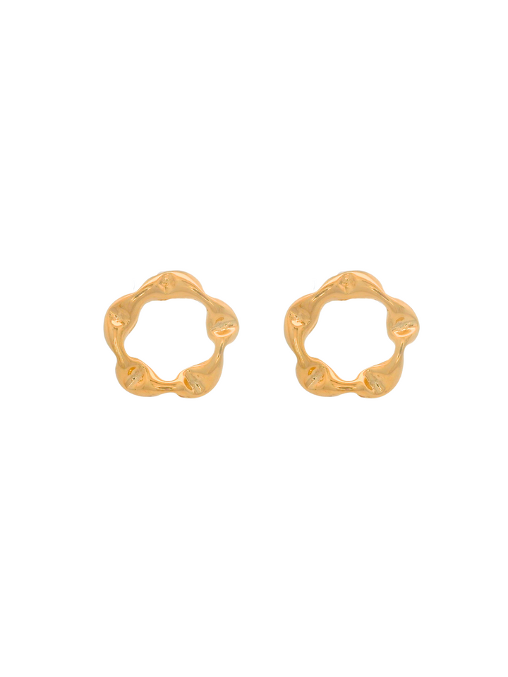 Par Arete Flor Abierto Irregular