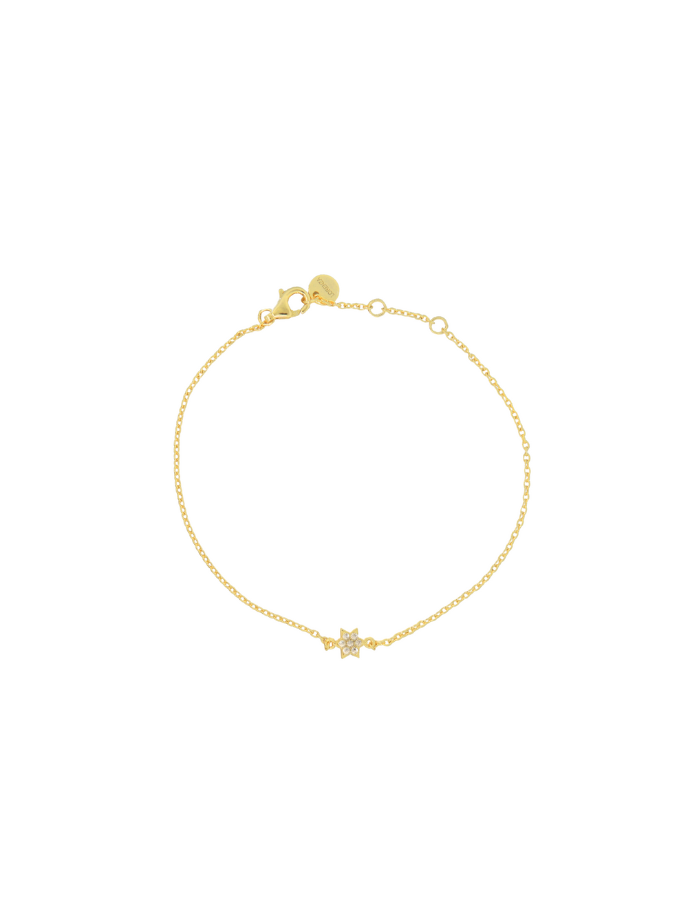 Pulsera Mini Estrella Seis Picos Con Zirconia