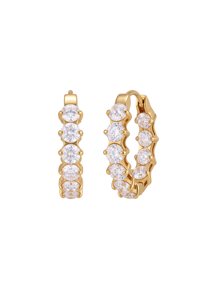 Par Arracada Con Zirconias Interiores 19 mm