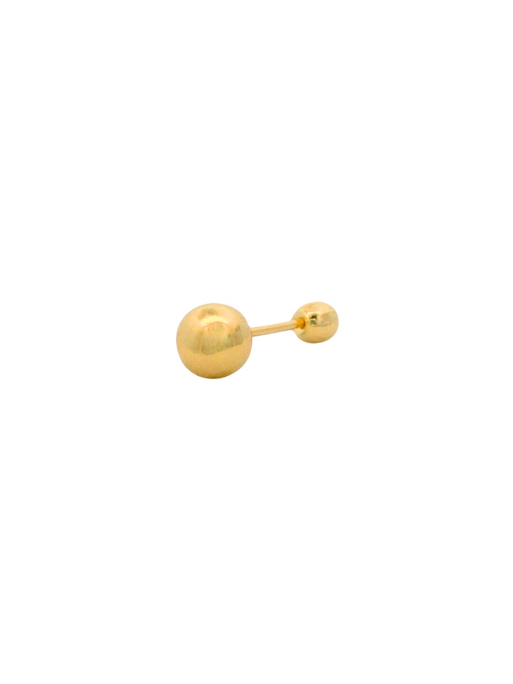 Broquel Bolita Dorada Oro 14k