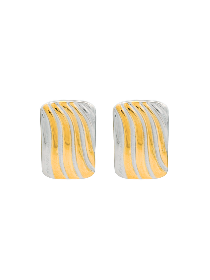 Par Arete Rectangulo Con Lineas