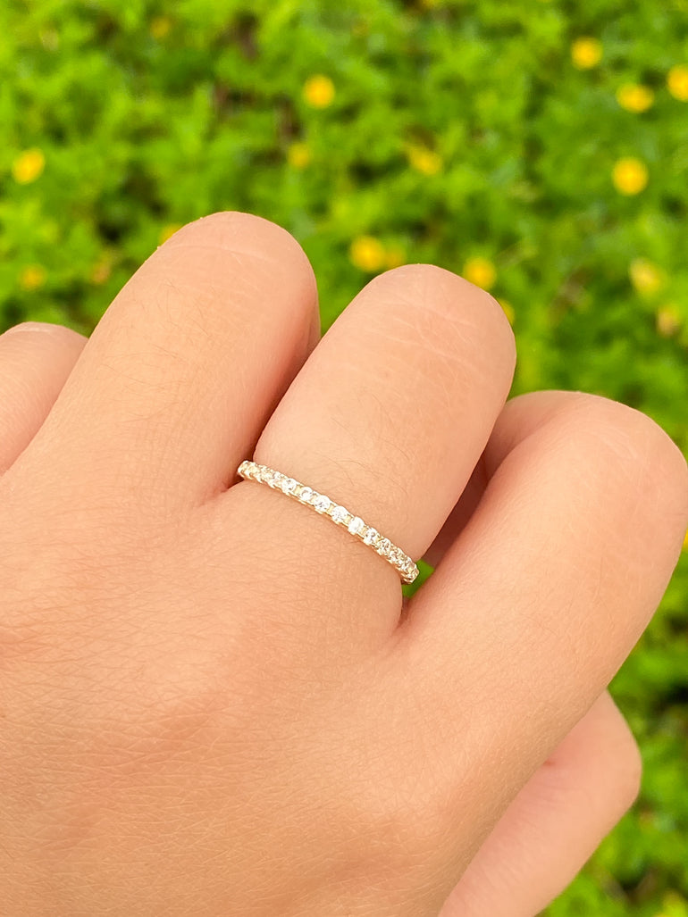 Anillo Churumbela Zirconias Oro 14k