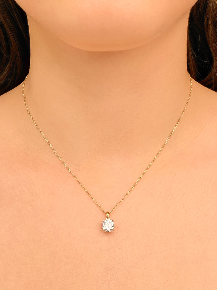 Collar Dije Solitario 1.50 Quilates Diamante Lab Grown