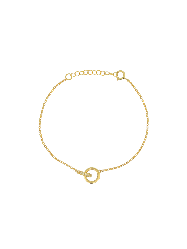 Pulsera Con Doble Circulo Zirconias