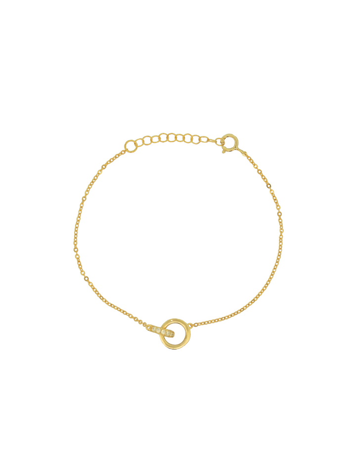 Pulsera Con Doble Circulo Zirconias