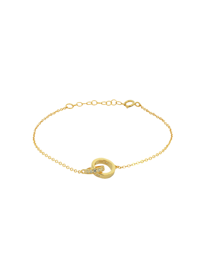 Pulsera Con Doble Circulo Zirconias