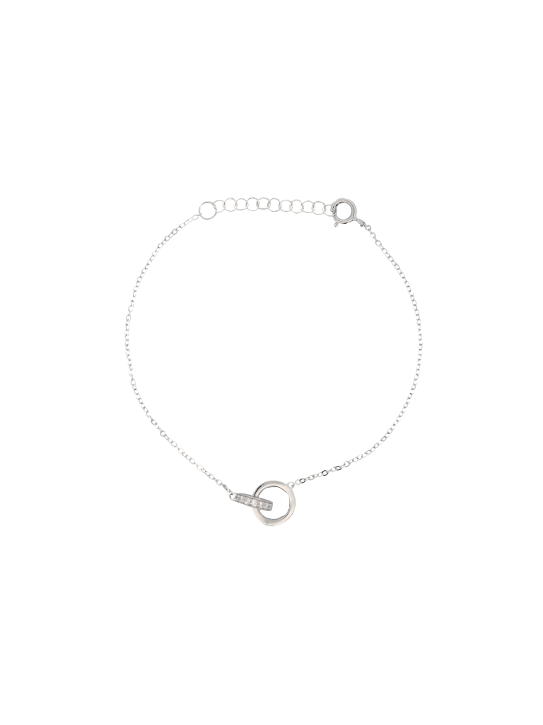 Pulsera Con Doble Circulo Zirconias