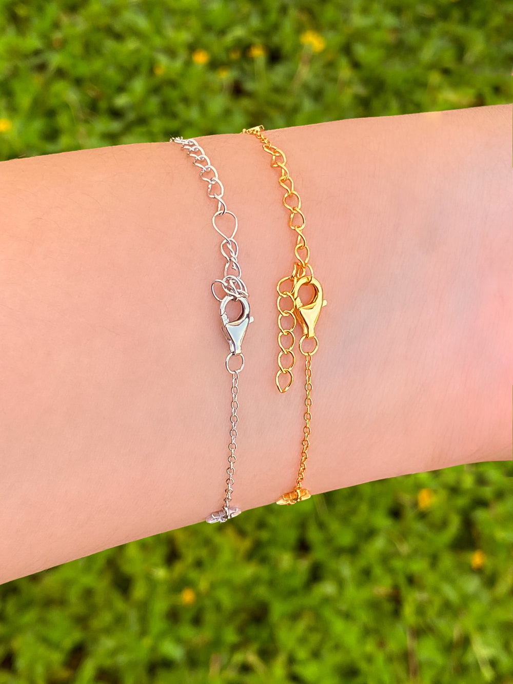 Pulsera Luna y Estrella Colgantes Con Zirconias