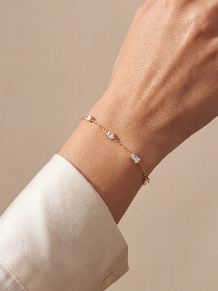 Pulsera Zirconias Cortes Mixtos