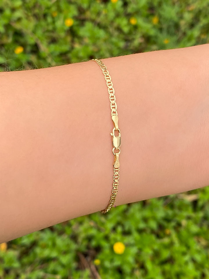 Pulsera Eslabones 2 mm Oro 14k