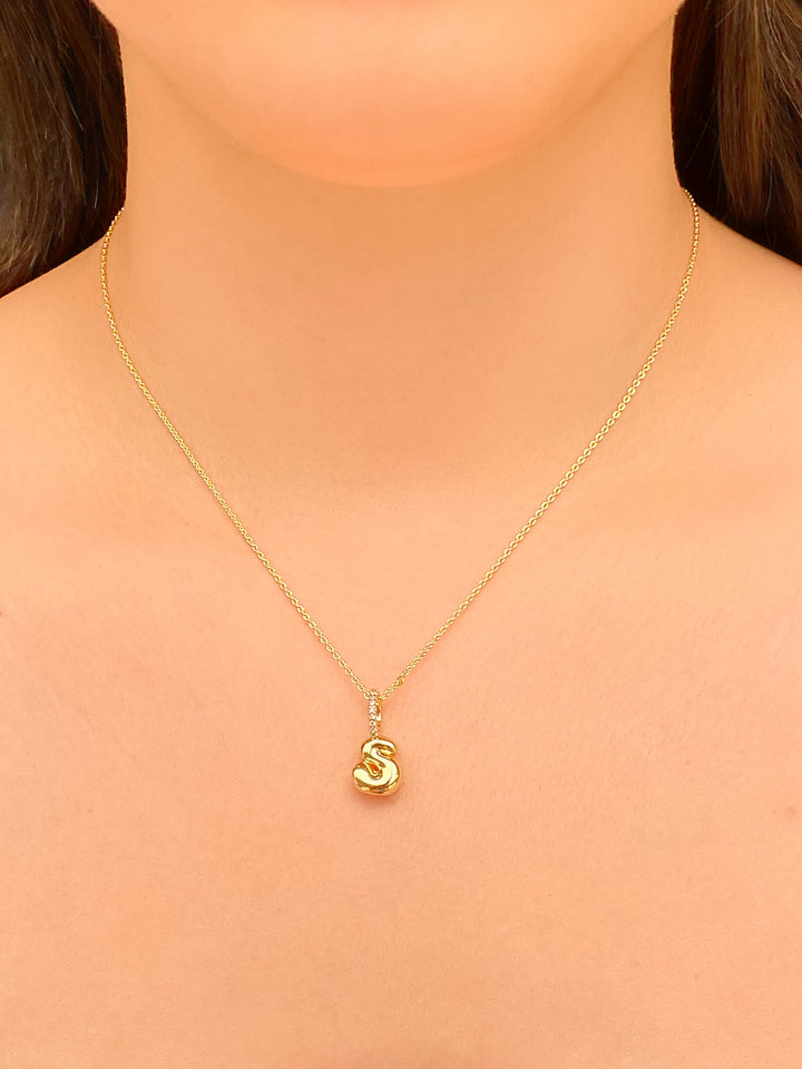 Collar Inicial Mini Bubble Chunky