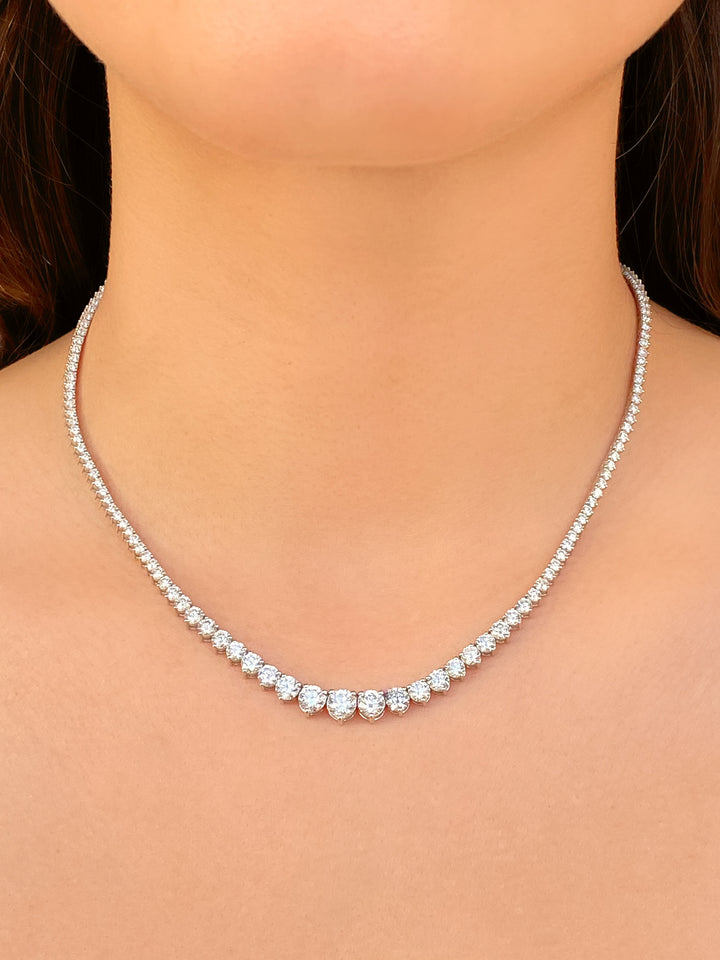 Riviera Tennis Necklace 10 Ct Diamantes Lab Grown