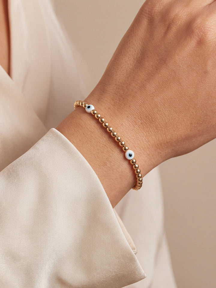 Pulsera Bolitas Con Ojos