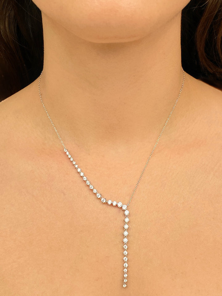 Collar Mitad Zirconias Con Tira