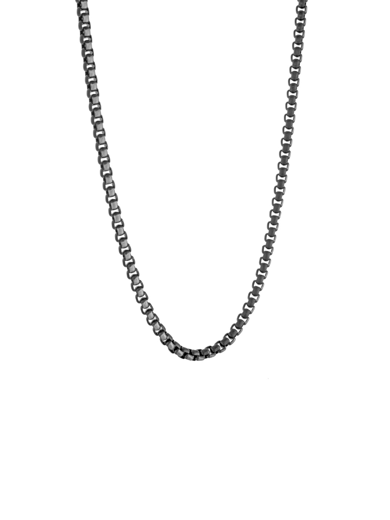 Cadena Eslabon Negro Caja Redonda