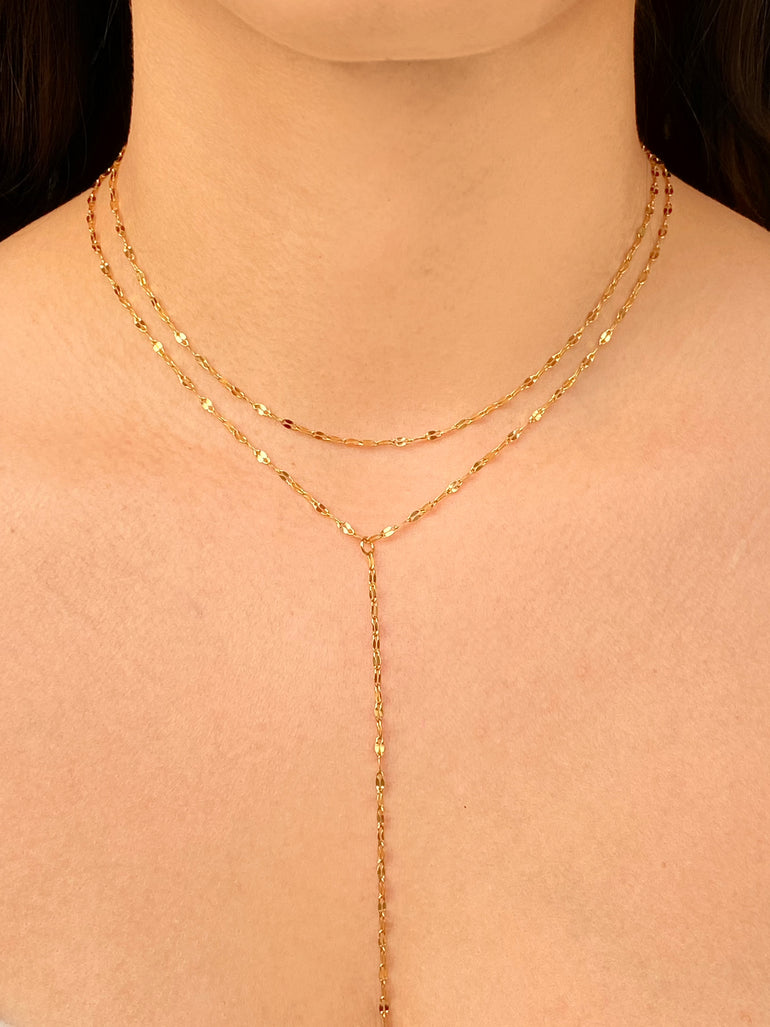 Collar Corbatin Doble Ovalado Planchado