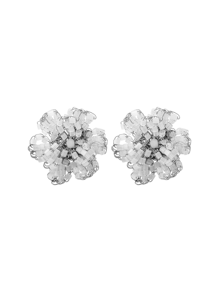 Par Arete Flor Gris
