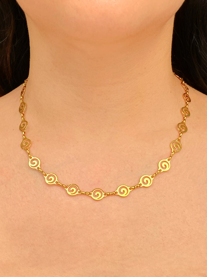 Collar Eslabones De Espiral Liso