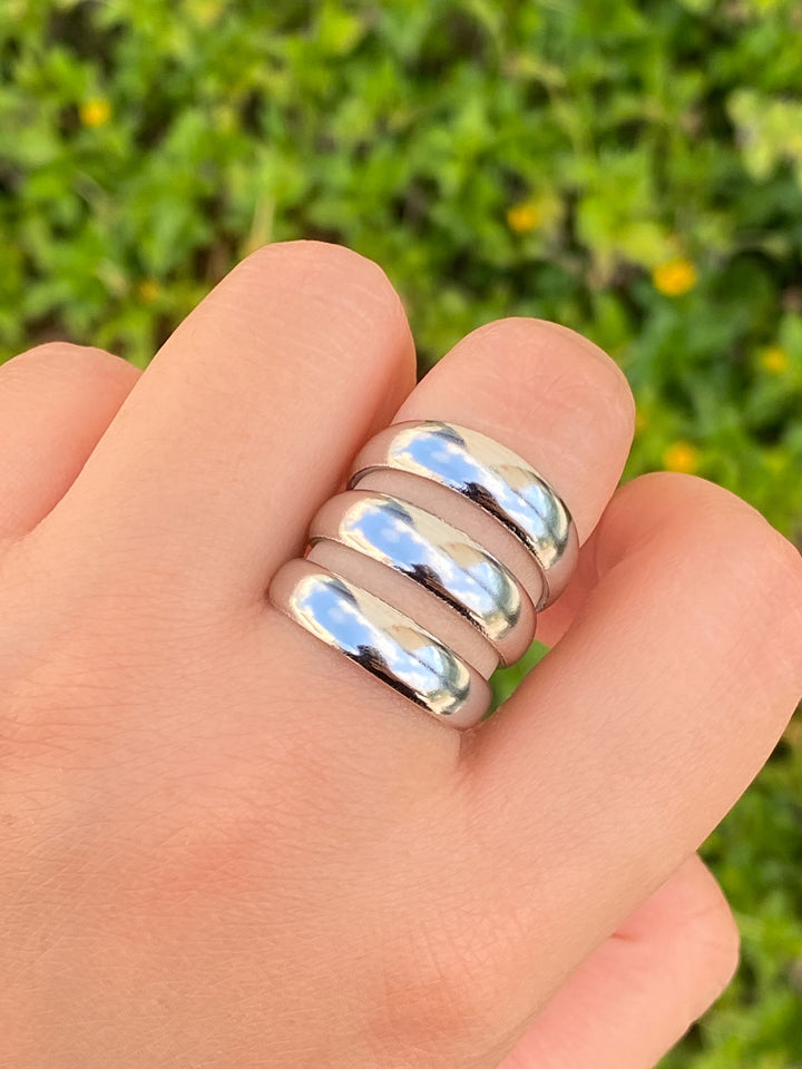 Anillo Triple Chunky Abierto