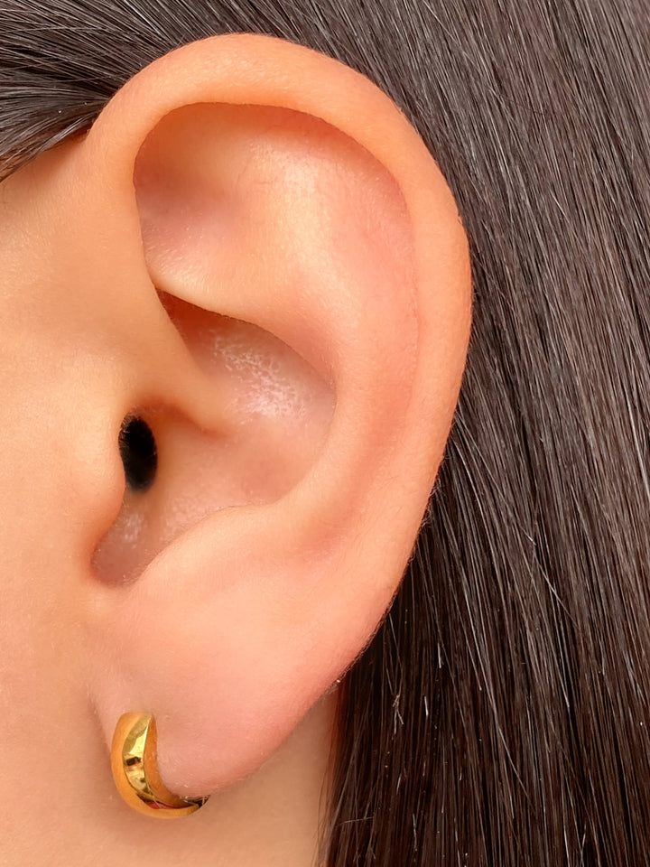 Par Arracada Gruesa Lisa 10 mm