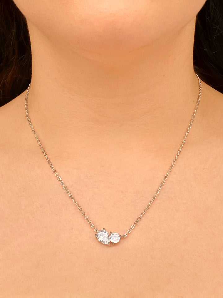 Collar Dije Zirconia Y Gota
